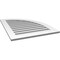 Ekena Millwork Quarter Round Top Right Surface Mount PVC Gable Vent w/ 3-1/2"W x 1"P Standard Frame, 28"W x 36"H GVPQR28X3601SF - alternate 2